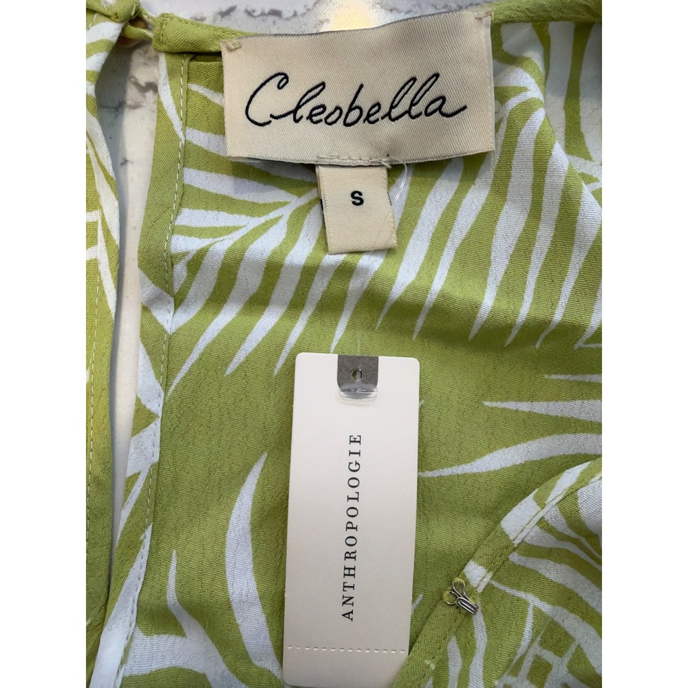 Cleobella Anthropologie Tropical Palm Print Wrap Romper S Resort Vacation Boho - Picture 5 of 7